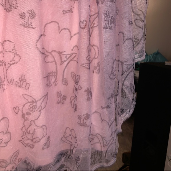 Urban Outfitters Nicopanda Pink Mesh Mini Bunny Tavi Dress size Medim NWT - Picture 10 of 13